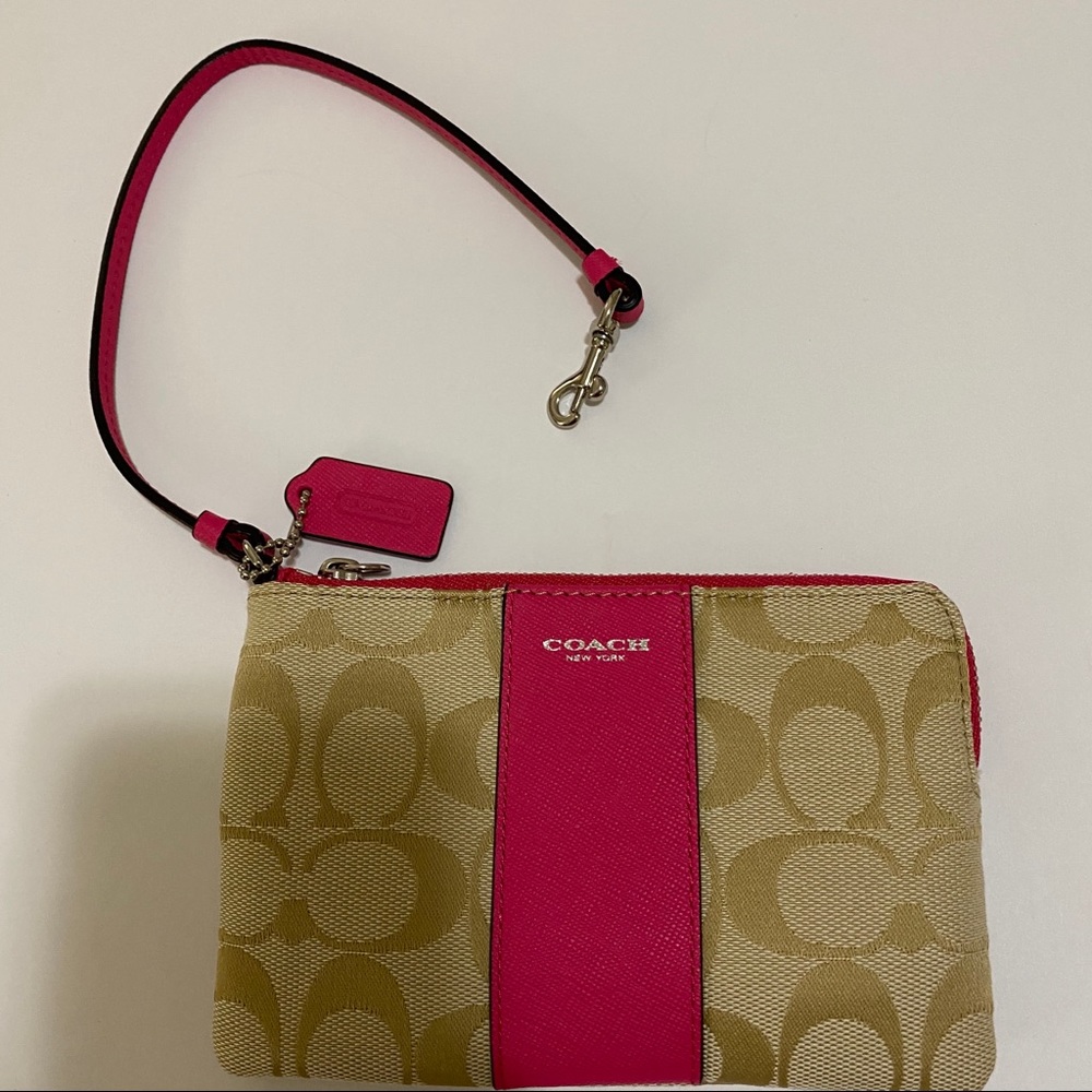 signature colorblock coach wallet